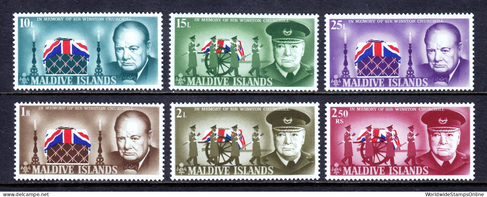 Maldives - Scott #201-206 - MNH - SCV $56 - Maldives (1965-...)