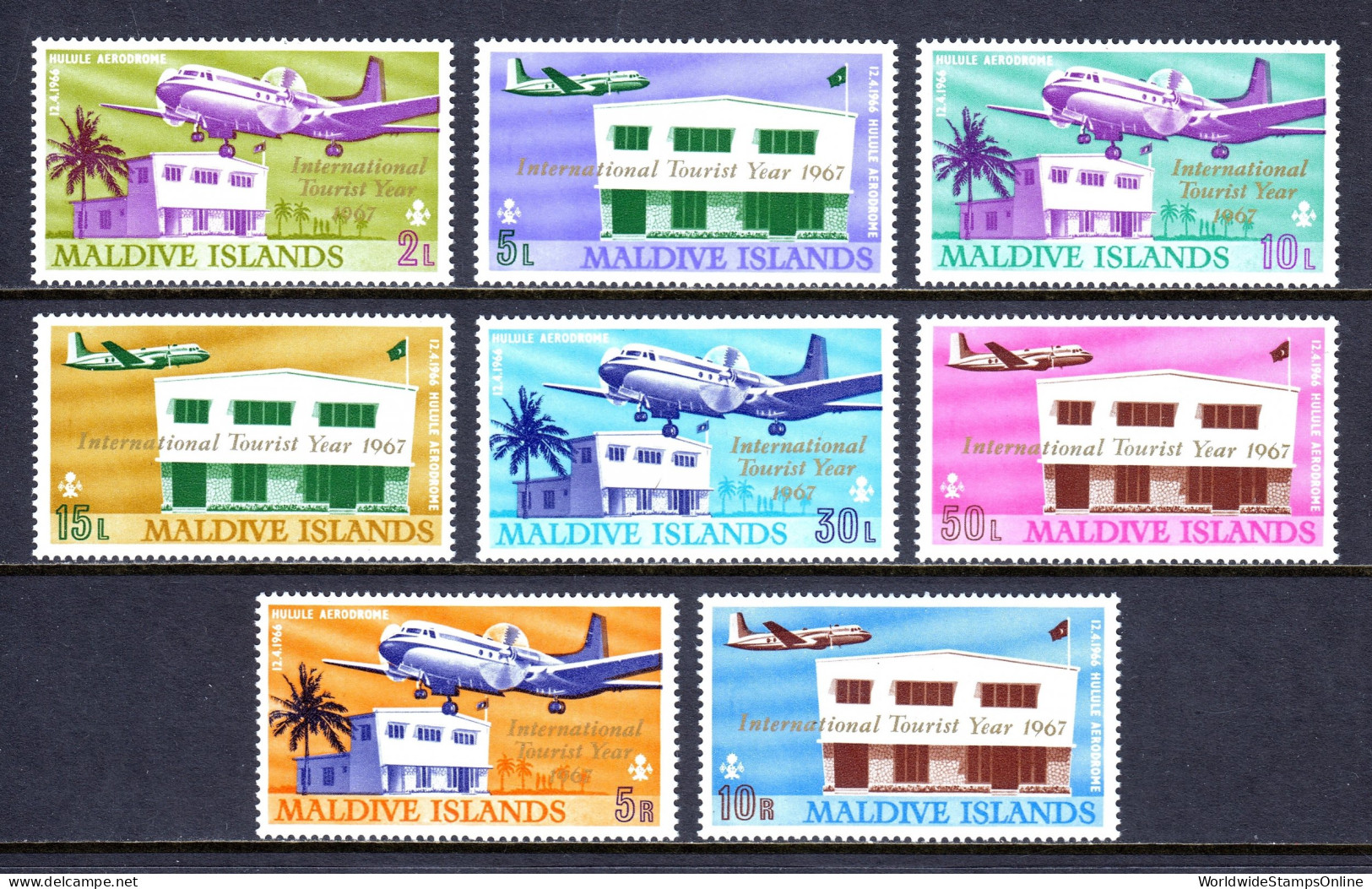 Maldives - Scott #235-242 - MH - SCV $19 - Maldivas (1965-...)