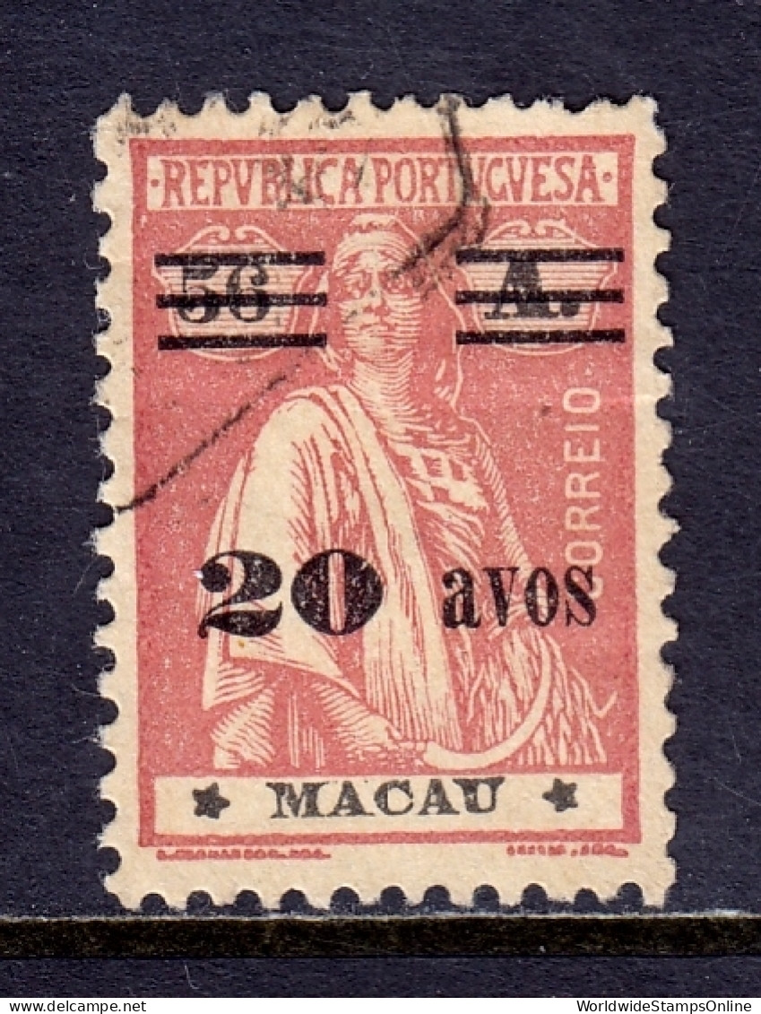 Macao - Scott #267 - Used - Hinge Stain Visibile On Reverse, Lt. Crease - SCV... - Gebraucht