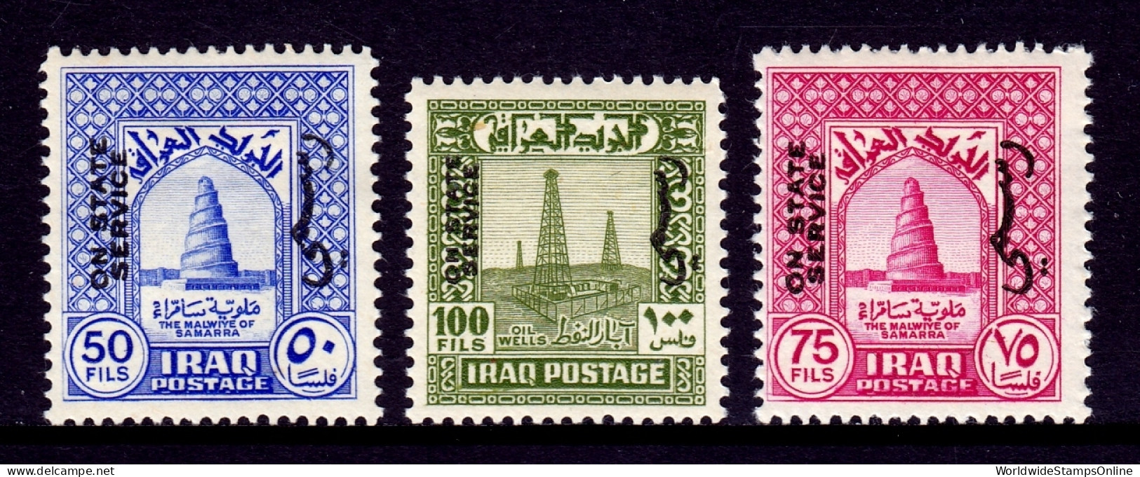 Iraq - Scott #O109, O110, O111 - MH - SCV $11 - Irak