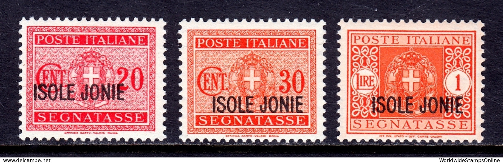 Ionian Islands - Scott #NJ2, NJ3, NJ4 - MH - SCV $9.75 - Isole Ionie