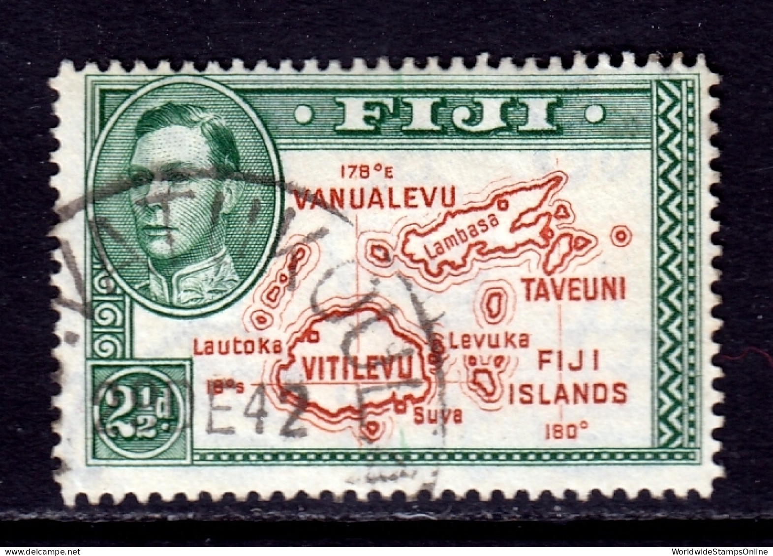 Fiji - Scott #133 - Used - A Bit Of Remnant Gum - SCV $17 - Fidschi-Inseln (...-1970)