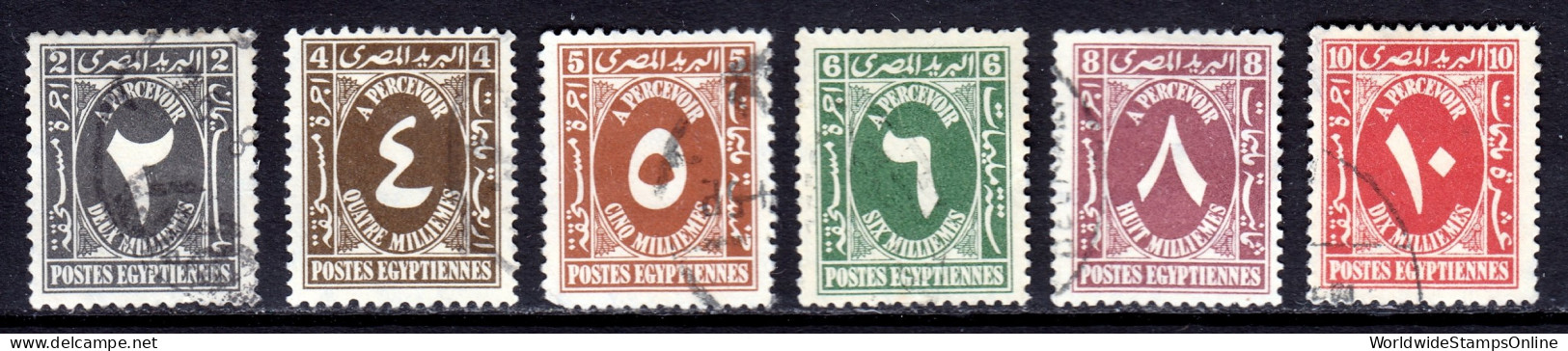 Egypt - Scott #J30//J37 - Used - See Description - SCV $9.95 - Gebruikt