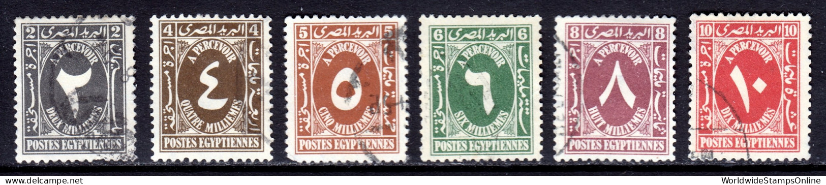 Egypt - Scott #J30//J37 - Used - See Description - SCV $9.95 - Usati