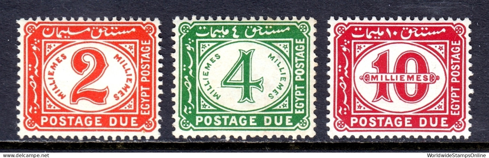 Egypt - Scott #J23-J25 - MH - SCV $13 - Unused Stamps