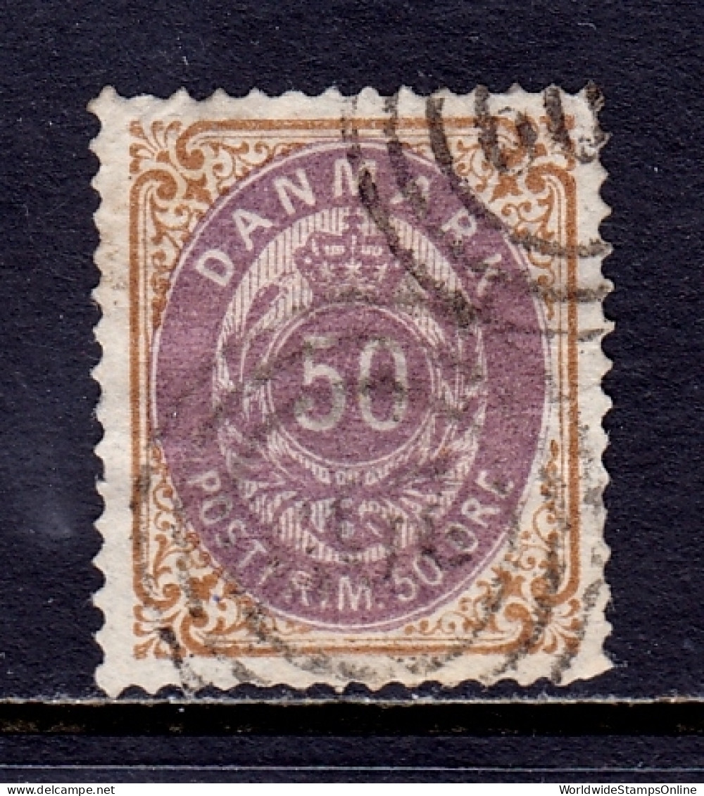 Denmark - Scott #33b - Used - Inverted Frame - See Description - SCV $32 - Oblitérés