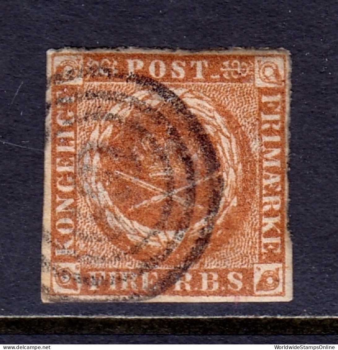 Denmark - Scott #2b - Used - Remnant Gum - SCV $55 - Gebraucht