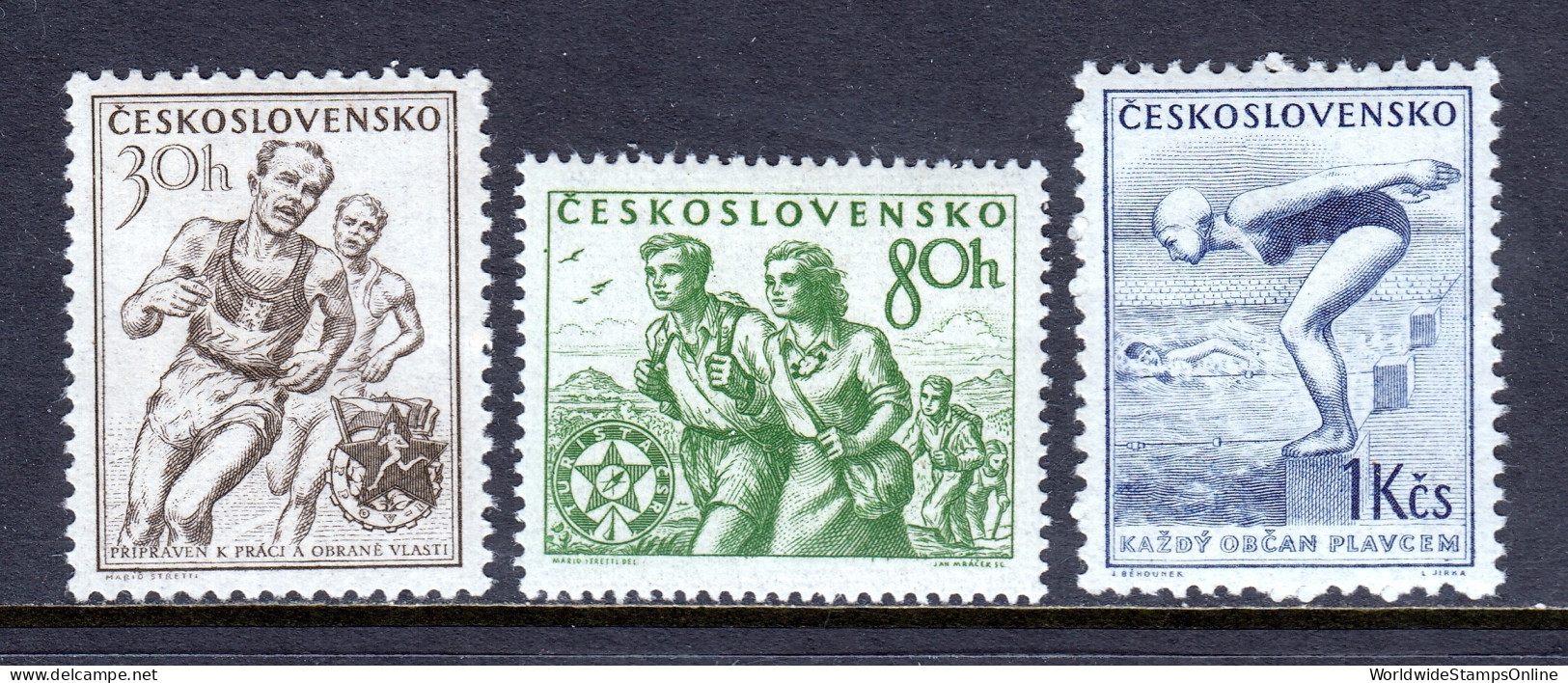 Czechoslovakia - Scott #642-644 - MH - Gum Loss/lt. Thinning On #644 - SCV $12 - Unused Stamps