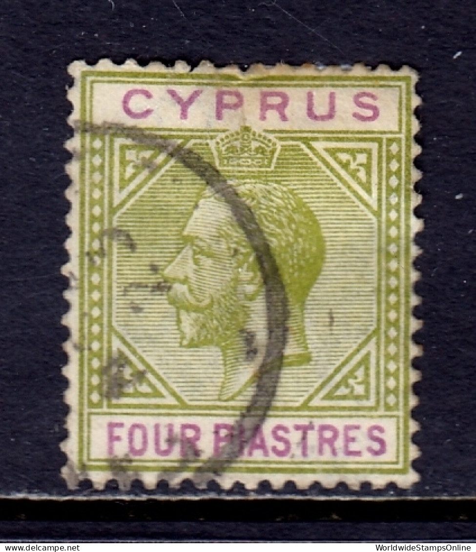 Cyprus - Scott #82 - Used - Perf Crease At Top, Hinge Bump - SCV $26 - Cyprus (...-1960)