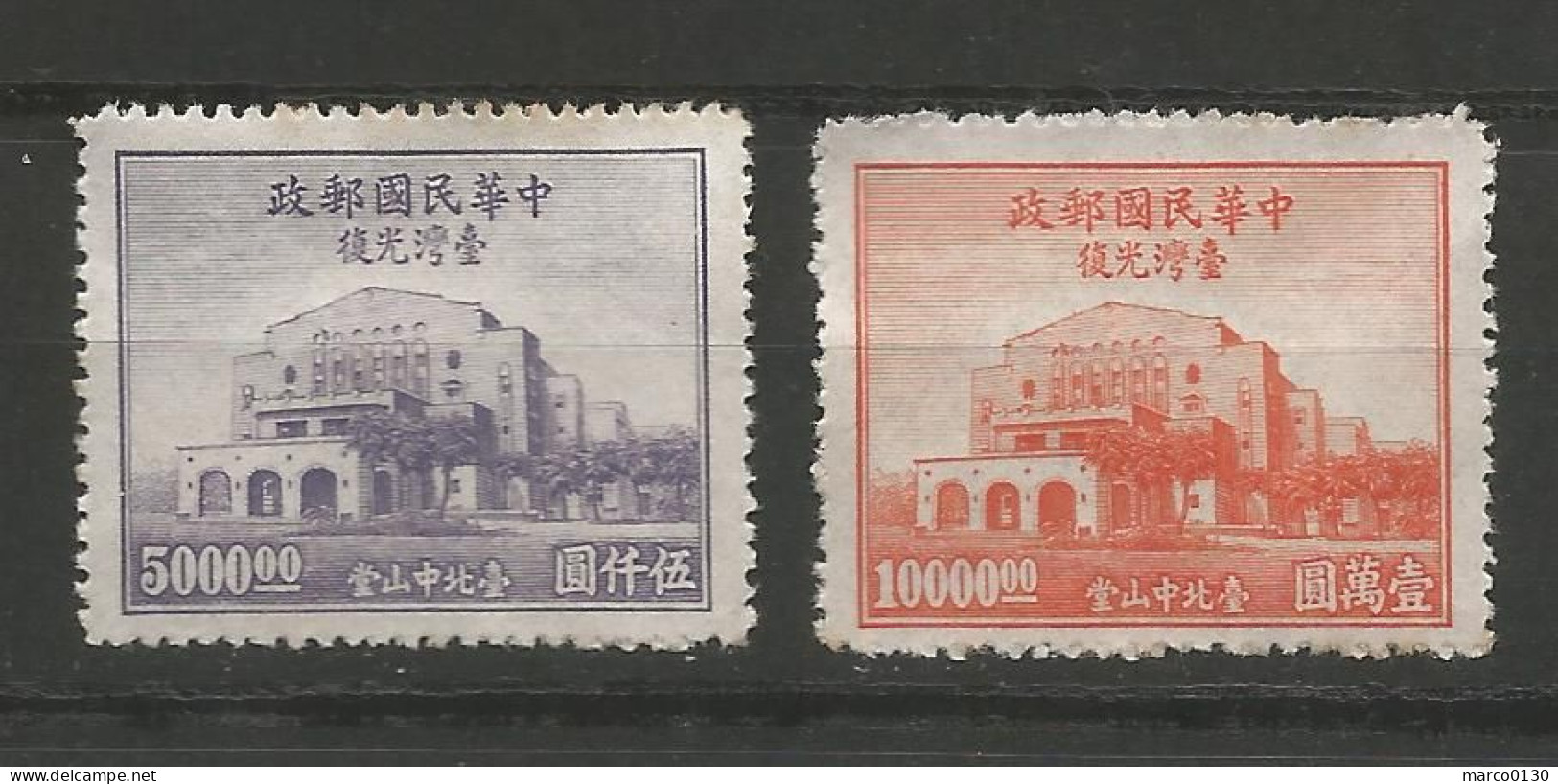 CHINE N° 624 + N° 625 NEUF - 1912-1949 Republik