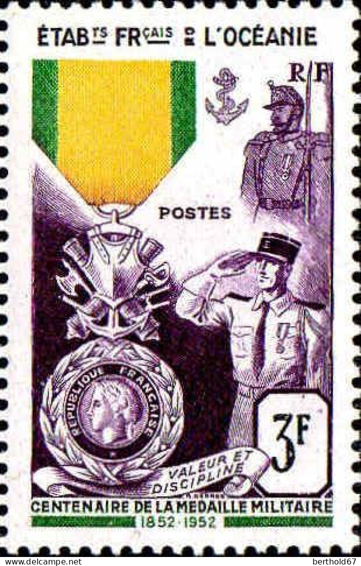 Océanie Poste N** Yv:202 Mi:237 Centenaire De La Médaille Militaire - Unused Stamps