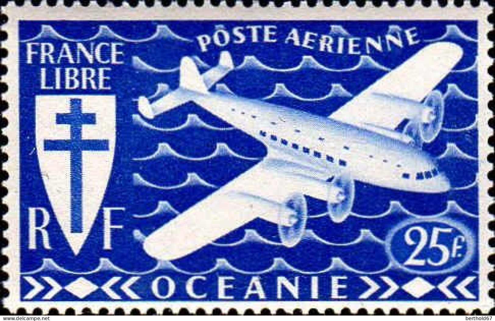 Océanie Avion N** Yv: 7/13 Série De Londres Quadrimoteur - Airmail