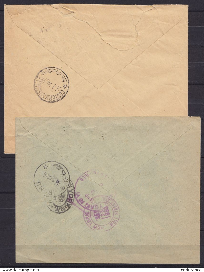 Lot 2 L. - Pharmacie UNICONGO ELISABETHVILLE /-7-7-1950 Pour COSTERMANVILLE & Banque Du Congo Belge Recom. BUNIA /-4-9-1 - Lettres & Documents