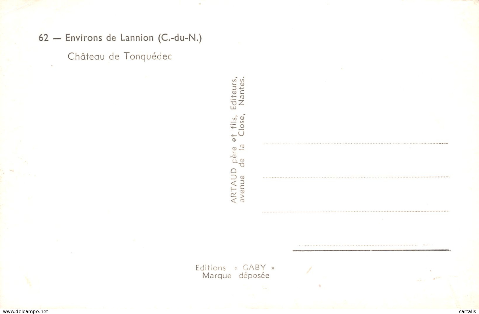 22-TONQUEDEC-N°3890-G/0101 - Tonquédec