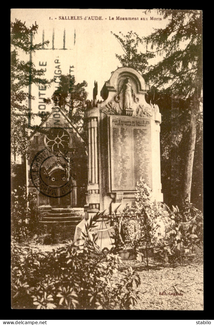 11 - SALLELES-D'AUDE - LE MONUMENT AUX MORTS - Salleles D'Aude