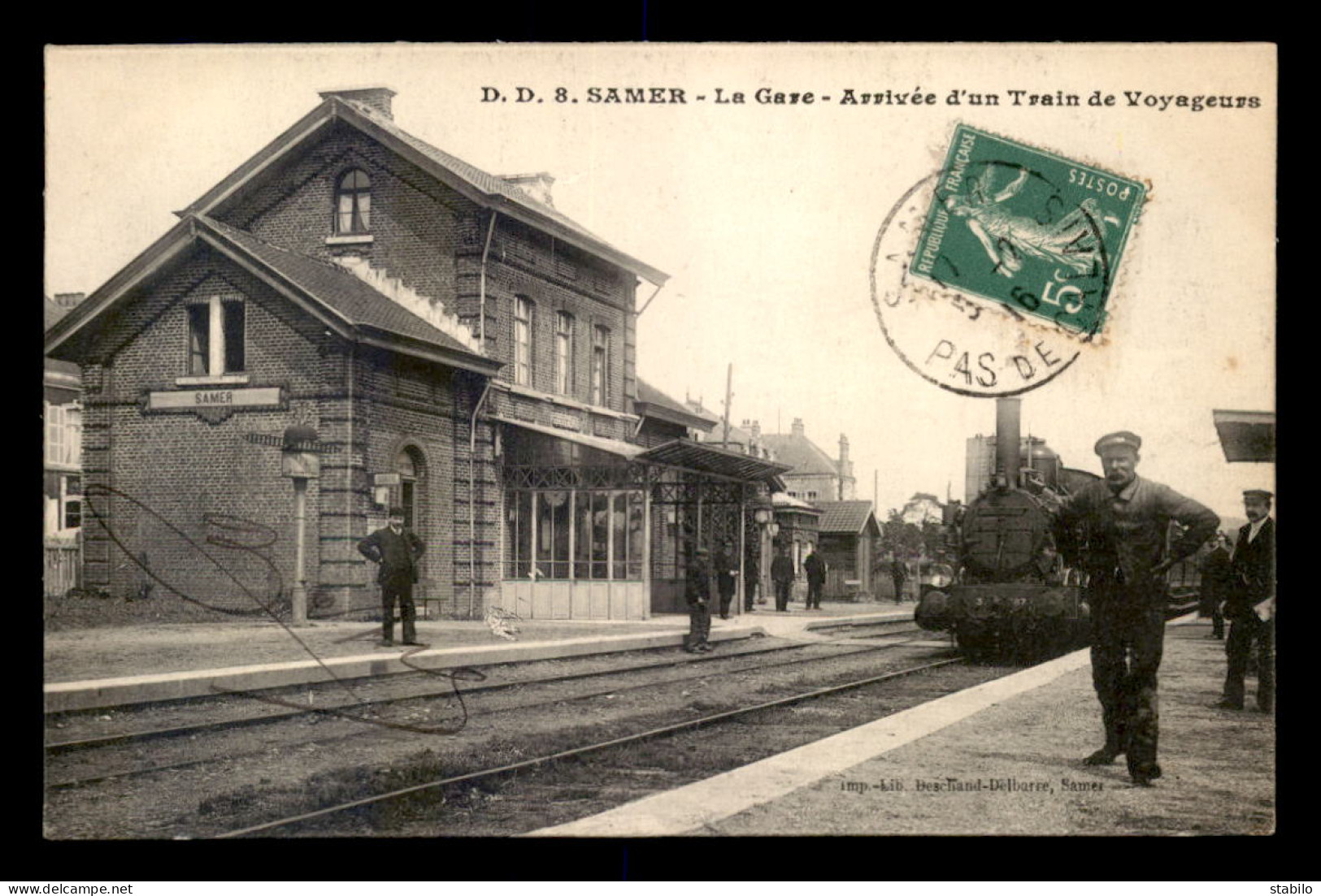 62 - SAMER - TRAIN EN GARE DE CHEMIN DE FER - Samer