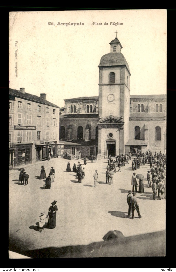 69 - AMPLEPUIS - PLACE DE L'EGLISE - Amplepuis