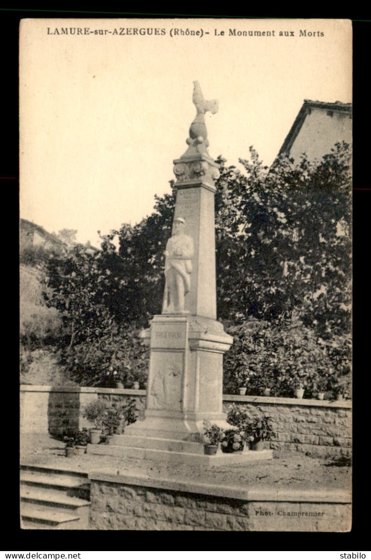 69 - LAMURE-SUR-AZERGUES - LE MONUMENT AUX MORTS - COQ - Lamure Sur Azergues