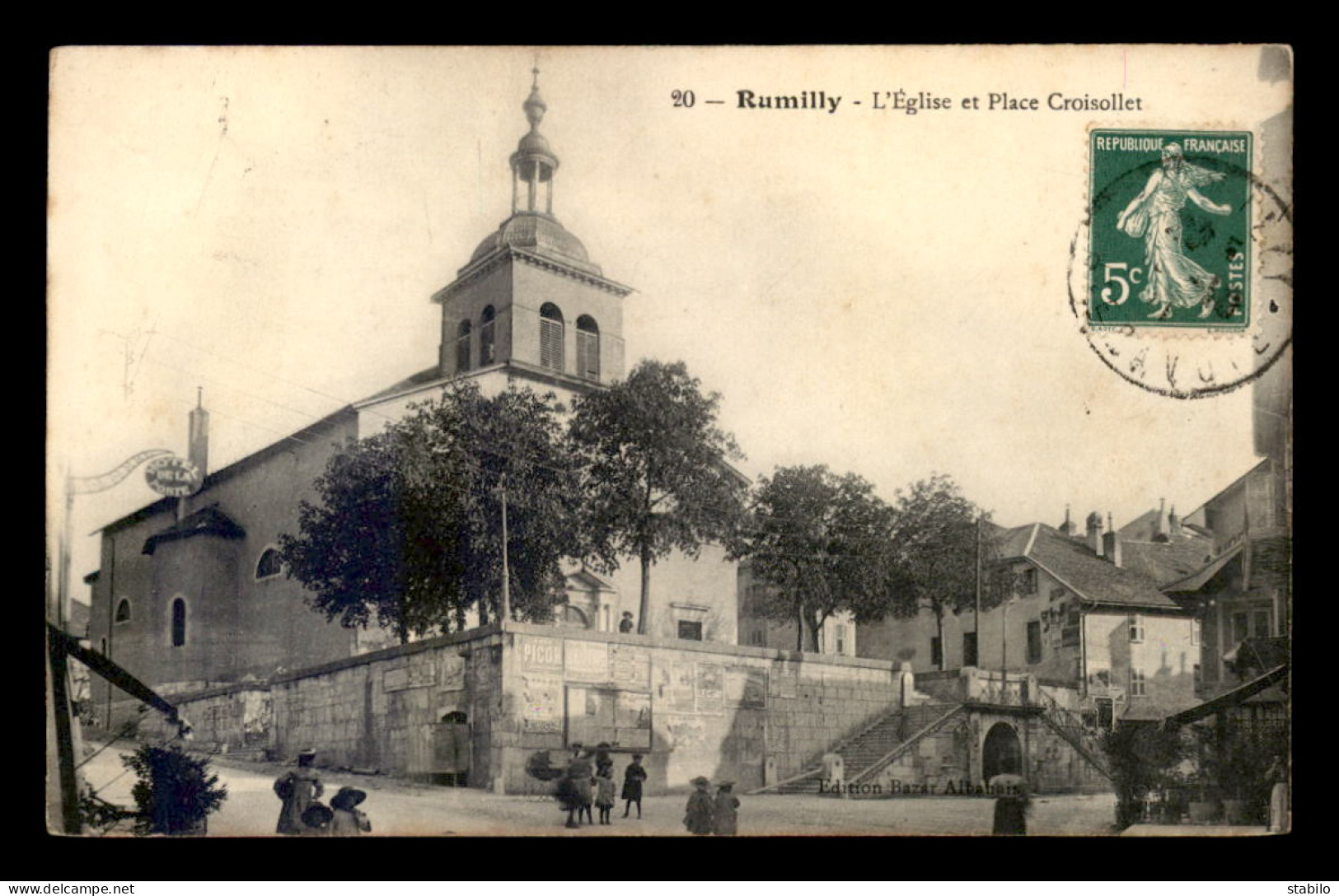 74 - RUMILLY - L'EGLISE PLACE CROISOLLET - Rumilly