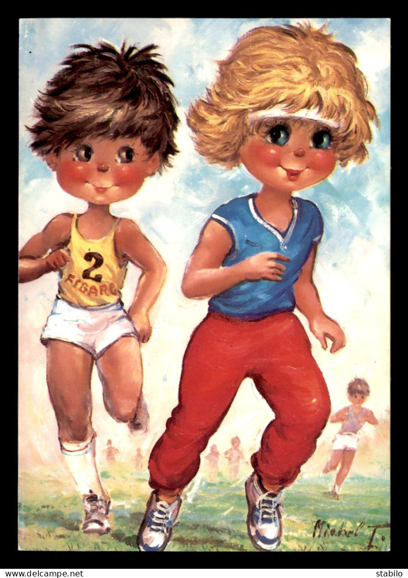 ILLUSTRATEURS - MICHEL THOMAS - GAMINS - JOGGING - Thomas