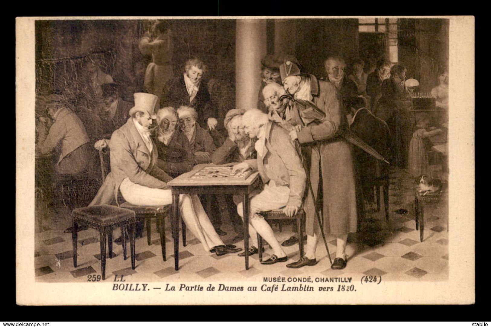 JEUX DE DAMES - LA PARITE DE DAMES AU CAFE LAMBLIN VERS 1820 - TABLEAU DE BOILLY - Otros & Sin Clasificación