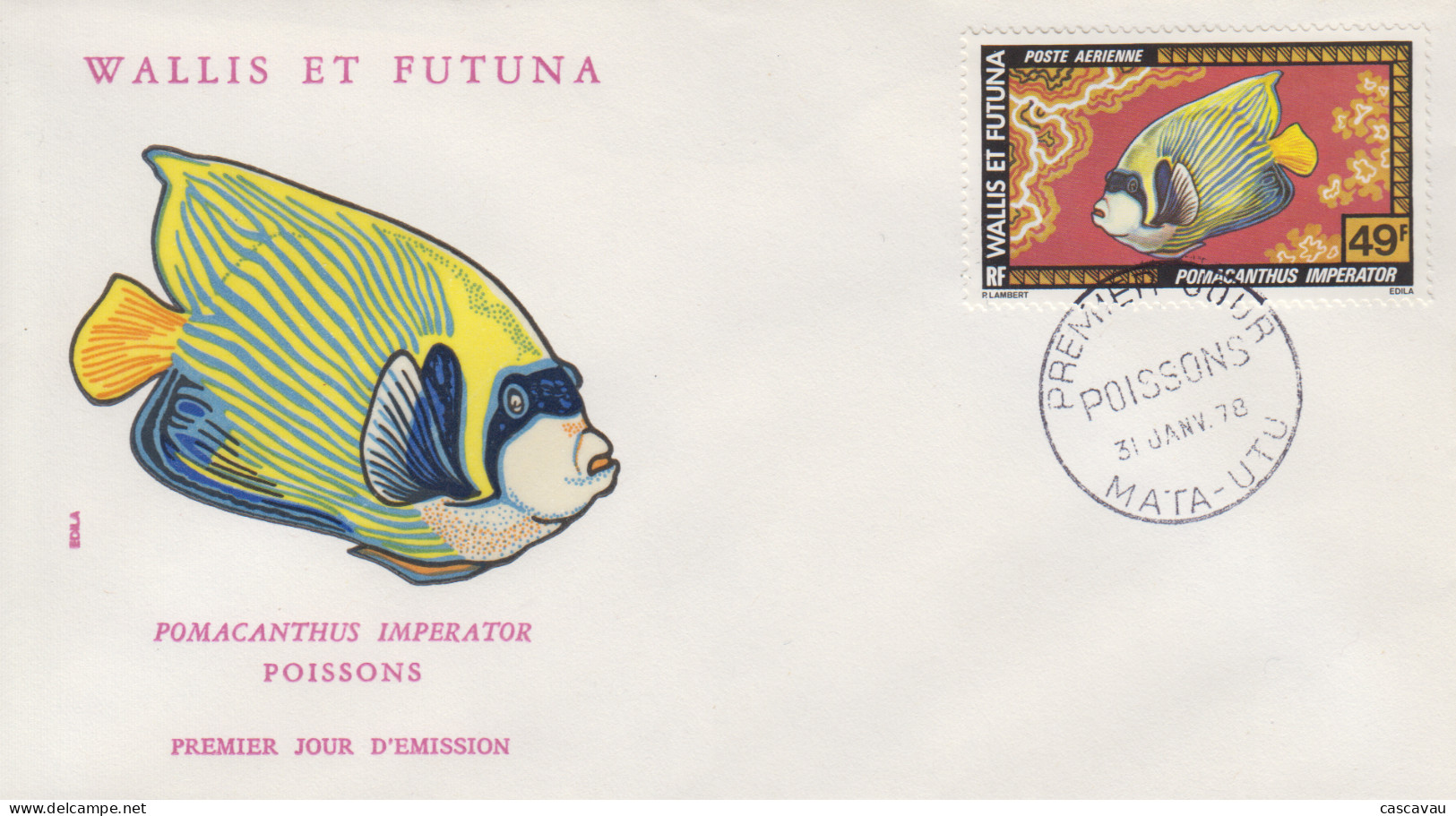 Enveloppe  FDC   1er  Jour   WALLIS  Et  FUTUNA    Poissons    1978 - FDC