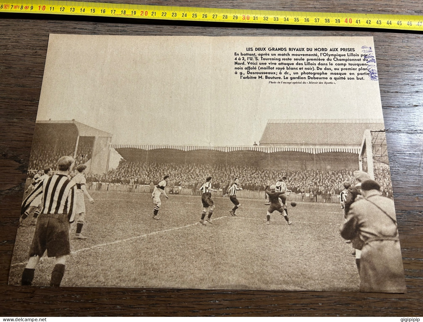 1931 MDS Football Match Olympique Lillois Tourcoing - Collections