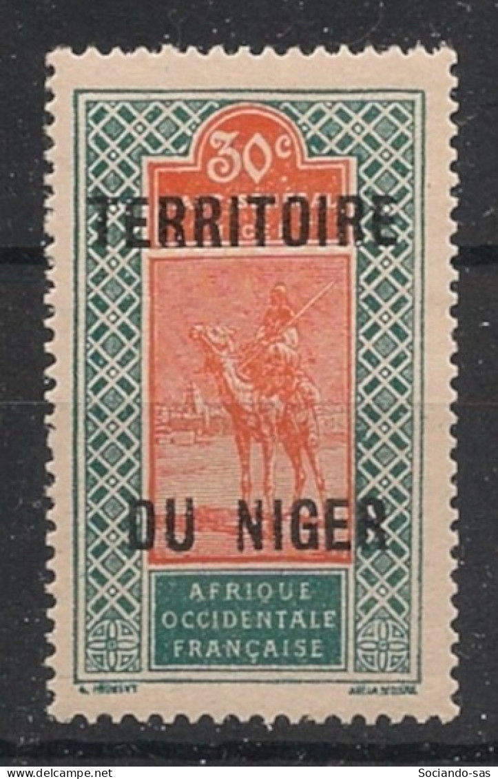 NIGER - 1925-26 - N°YT 26A - Targui 30c Vert Et Orange - VARIETE DU Et NIGER Espacés - Neuf Luxe ** / MNH - Ongebruikt