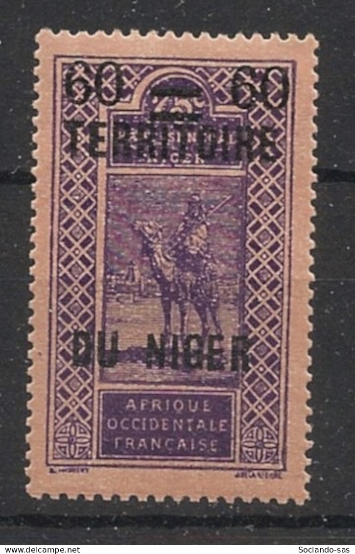 NIGER - 1922-26 - N°YT 21A - Targui 60c Sur 75c Violet - VARIETE DU Et NIGER Espacés - Neuf Luxe ** / MNH - Unused Stamps