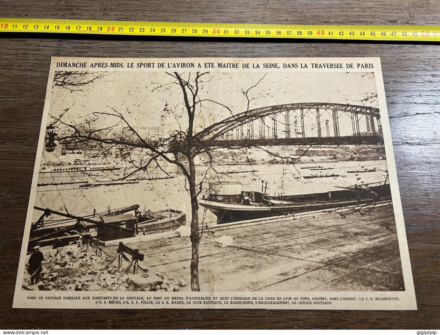 1931 MDS AVIRON MAITRE DE LA SEINE TRAVERSEE DE PARIS Lutteurs Indigènes CONFINS DU SPORT ET DE LA BARBARIE - Collections