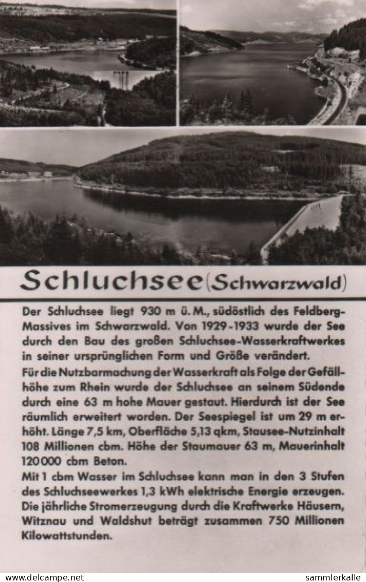 60902 - Schluchsee - Mit Infotext - Ca. 1960 - Schluchsee