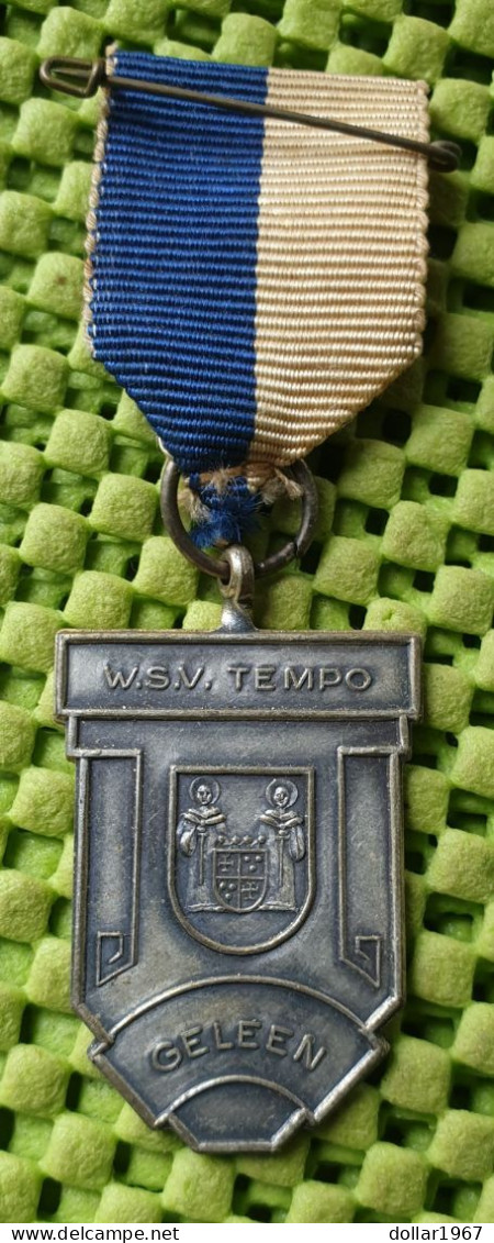 Medaile :  W.S.V. Tempo Geleen ( Munstergeleen ) . -  Original Foto  !!  Medallion  Dutch - Altri & Non Classificati