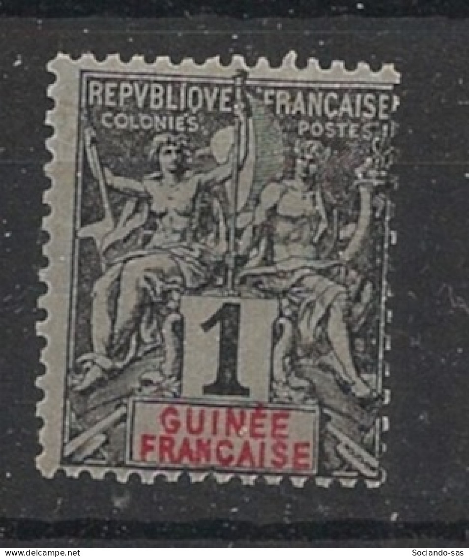 GUINEE - 1892 - N°YT 1 - Type Groupe 1c Noir - Neuf Luxe ** / MNH - Nuevos