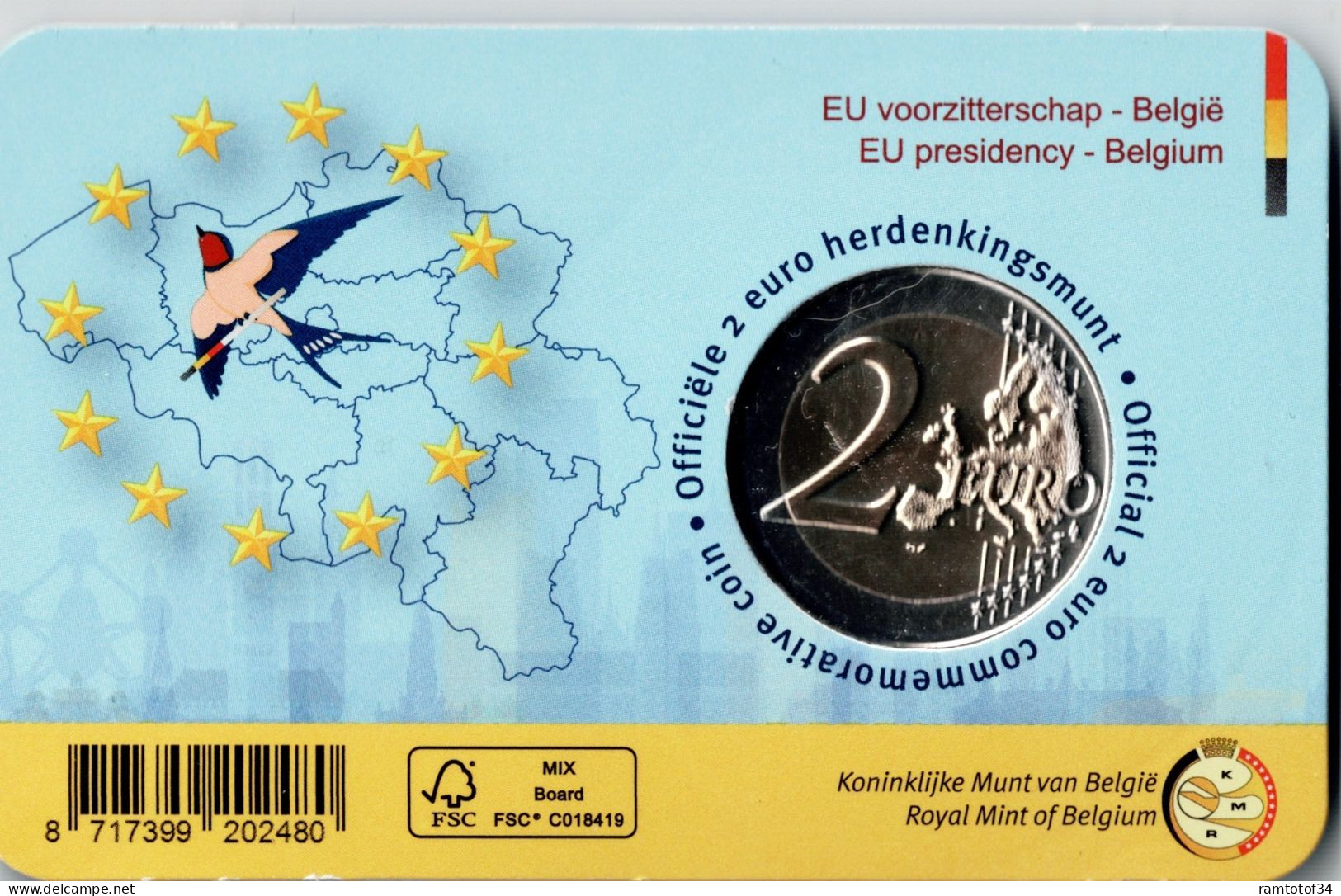 2024 BELGIQUE - 2 Euros Commémorative - Présidence De L'UE (version Flamande) - Bélgica