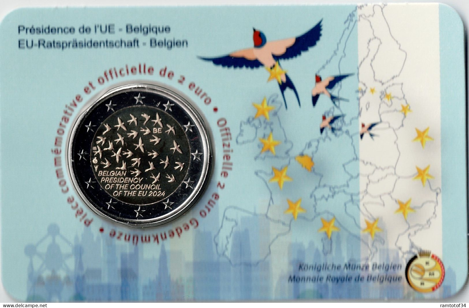 2024 BELGIQUE - 2 Euros Commémorative - Présidence De L'UE (version France) - Belgio