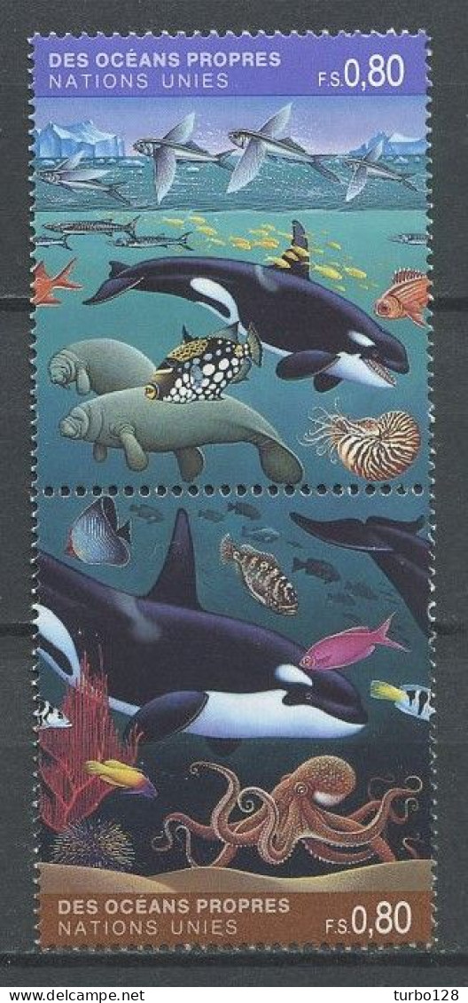 N.U. GENEVE 1992 N° 225/226 ** Neufs MNH Superbes C 4 € Animaux Marins Poissons Fishes Orque Pieuvre Nautile Oursin - Neufs