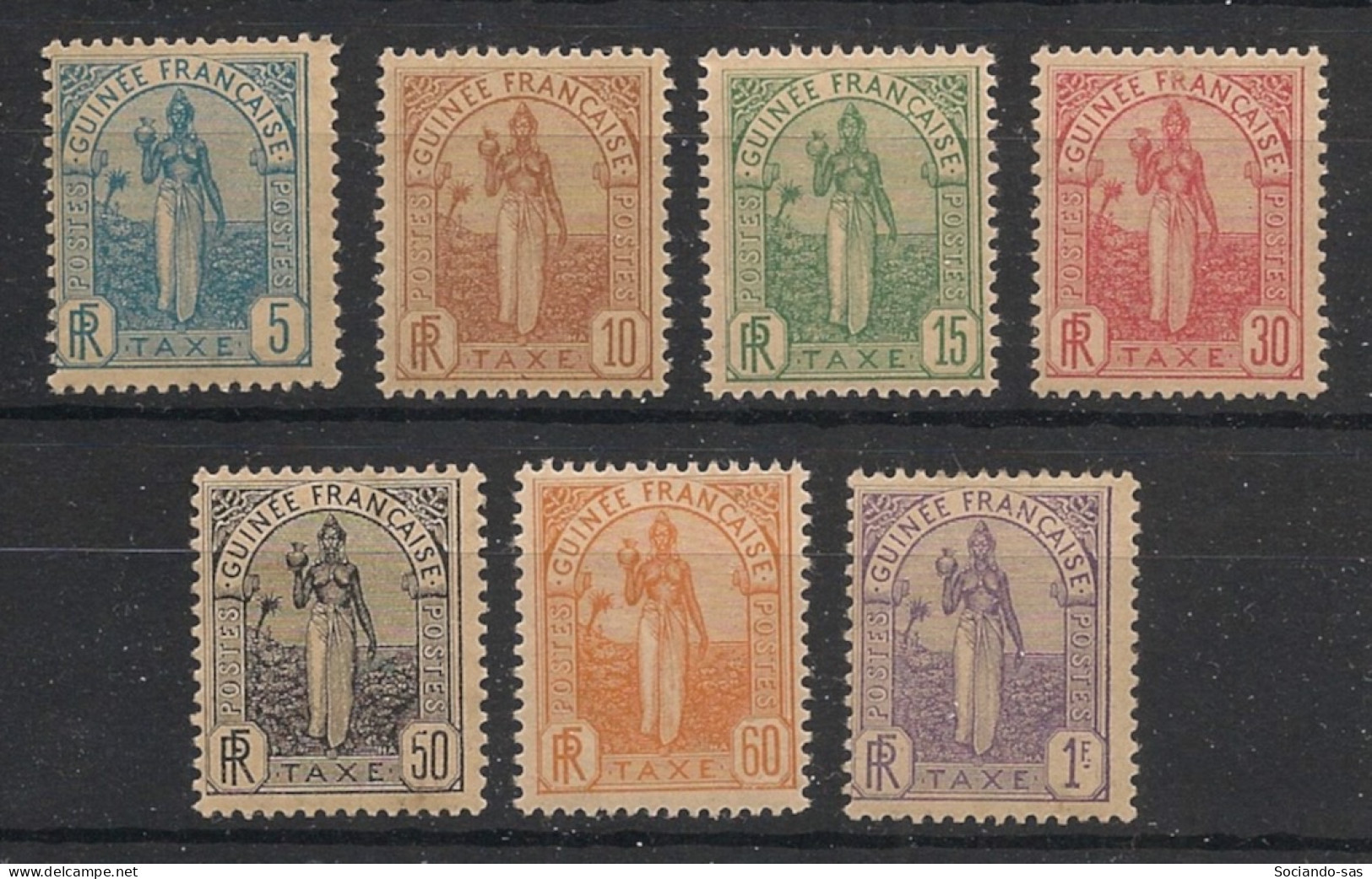 GUINEE - 1905 - Taxe TT N°YT 1 à 7 - Série Complète - Neuf Luxe ** / MNH - Unused Stamps