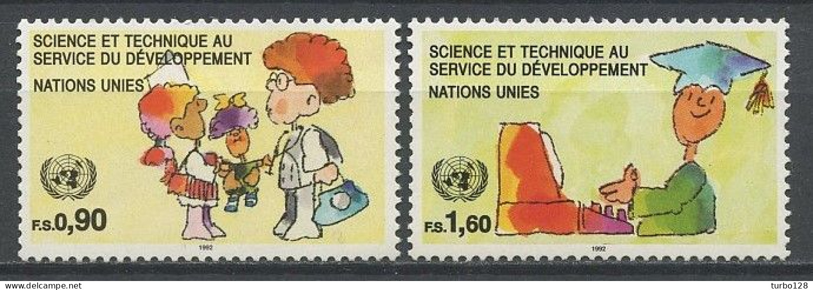 N.U. GENEVE 1992 N° 233/234 ** Neufs MNH Superbes C 4.70 € Science Et Technique Développement Fillette Poupée Garçon - Nuevos