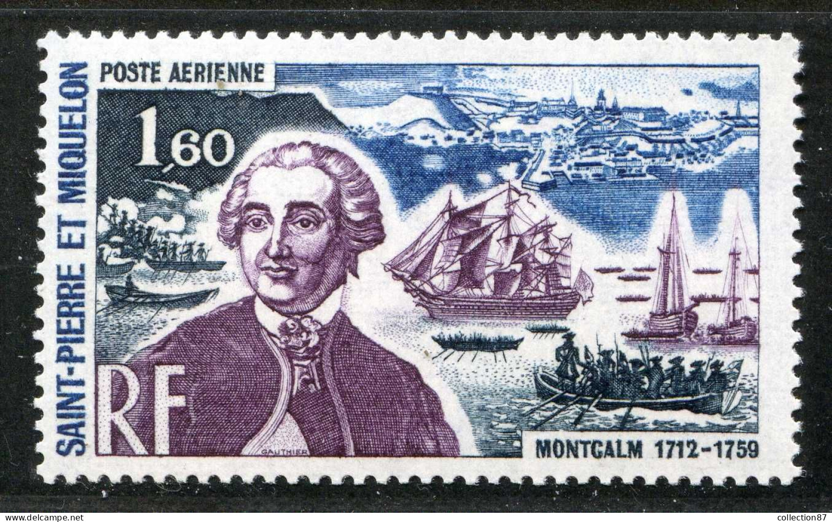 REF 086 > SAINT PIERRE Et MIQUELON < PA N° 54 * * < Neuf Luxe Voir Dos - MNH * * < SPM Poste Aérienne - Nuevos