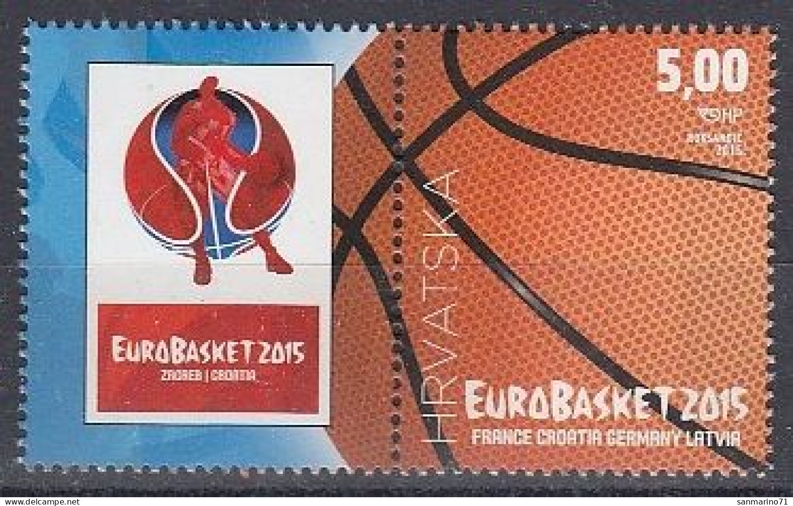 CROATIA 1203,unused (**) Basketball - Croatie