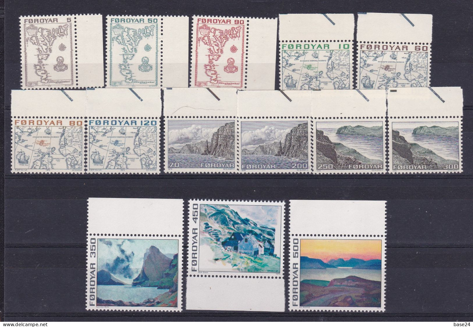 1975 FAROER Faroe Danimarca Denmark ANNATA (1-14) MNH** YEAR - Années Complètes