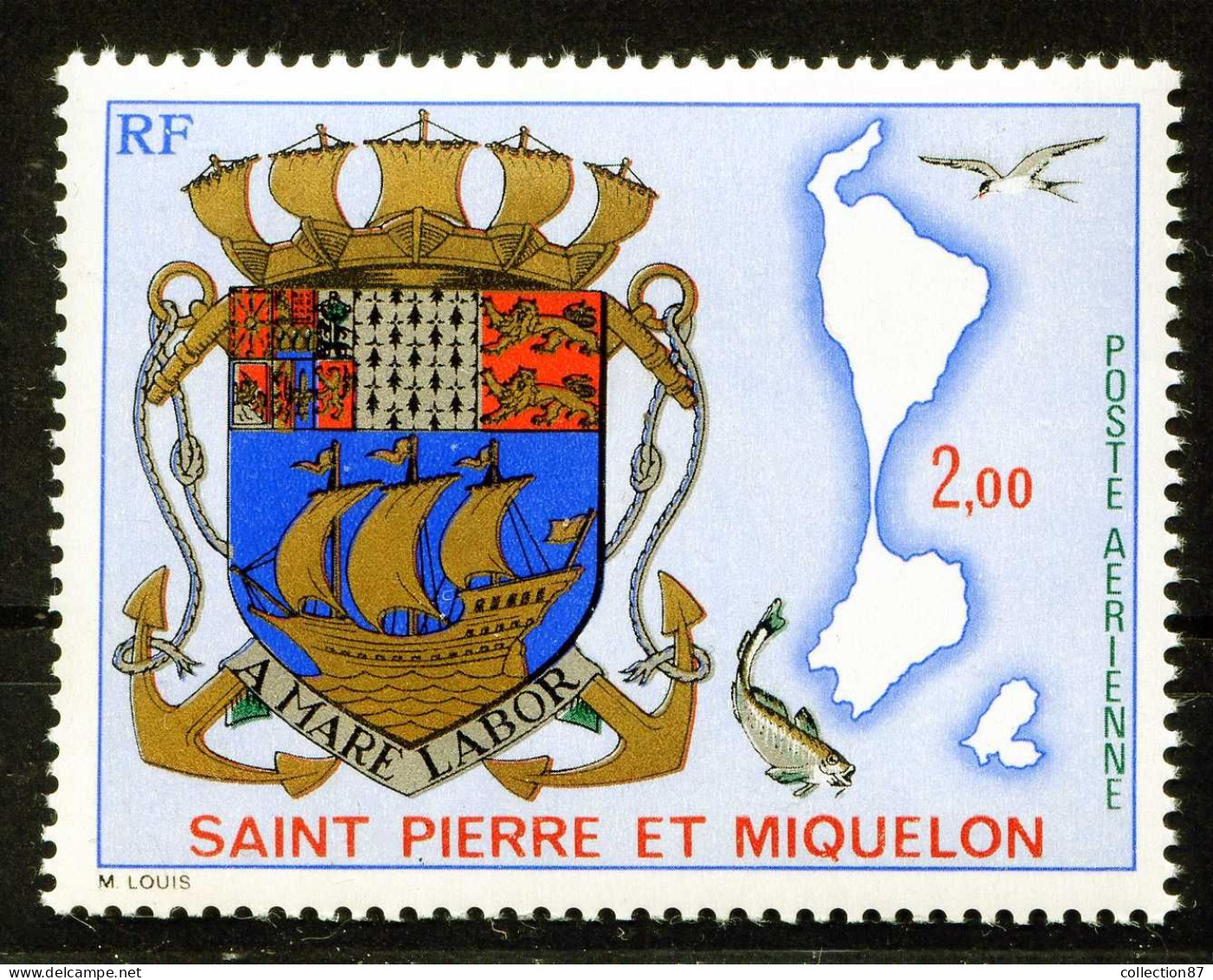 REF 086 > SAINT PIERRE Et MIQUELON < PA N° 58 * * < Neuf Luxe Voir Dos - MNH * * < SPM Poste Aérienne - Nuovi