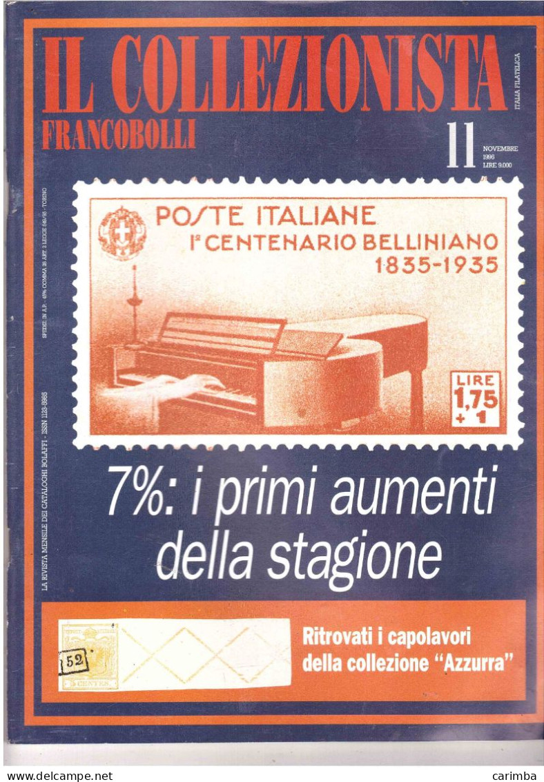 IL COLLEZIONISTA NOVEMBRE 1996 - Italienisch (ab 1941)