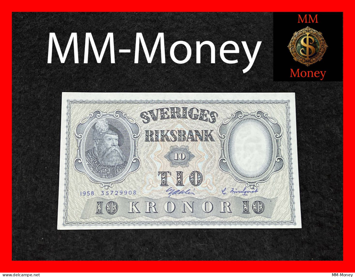 SWEDEN 10 Kronor 1958  P. 43    UNC - Sweden