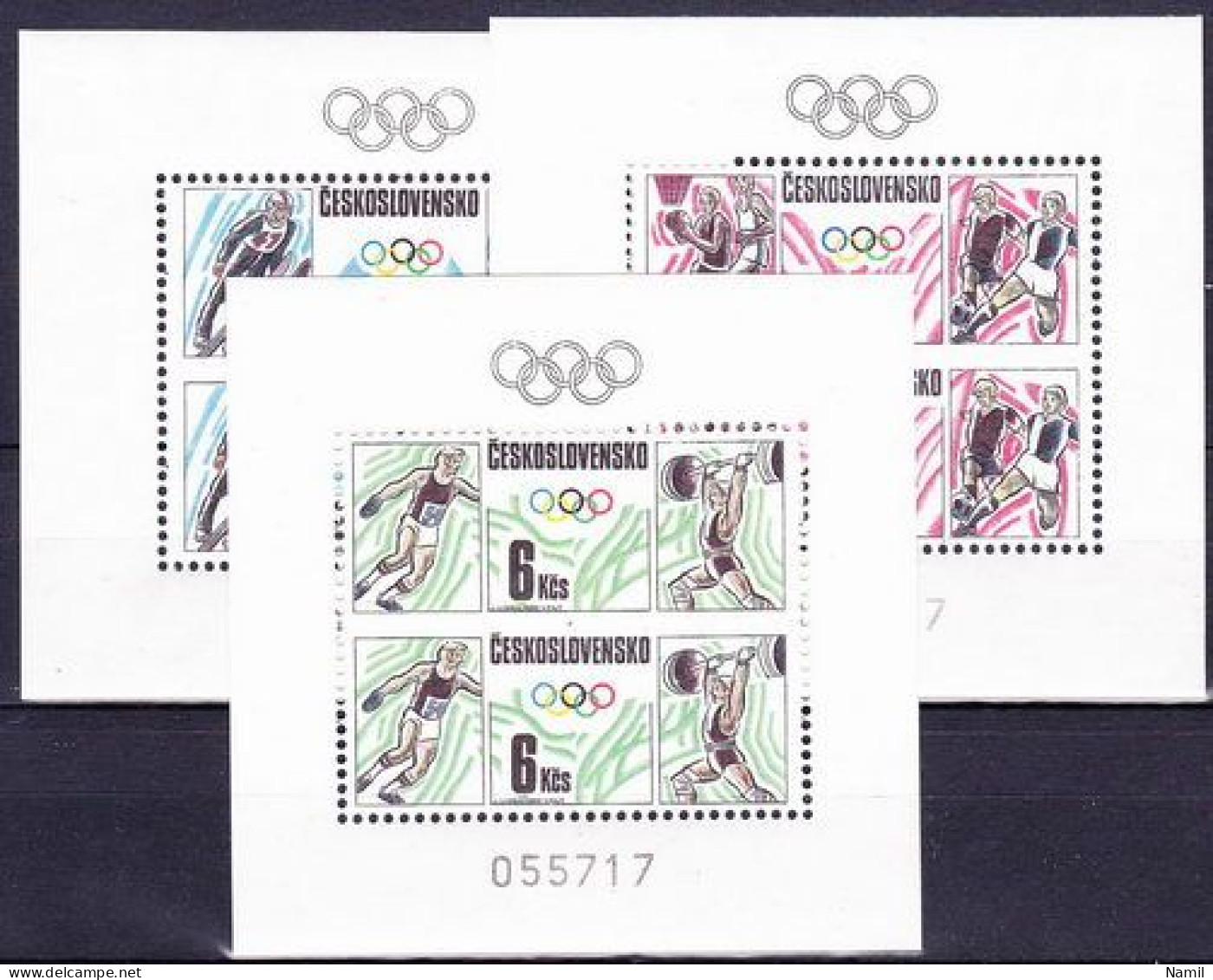 ** Tchécoslovaquie 1988 Mi 2941-3 - Bl.74-6 (Yv 2752-4 Les Feuillets), (MNH)** - Nuevos