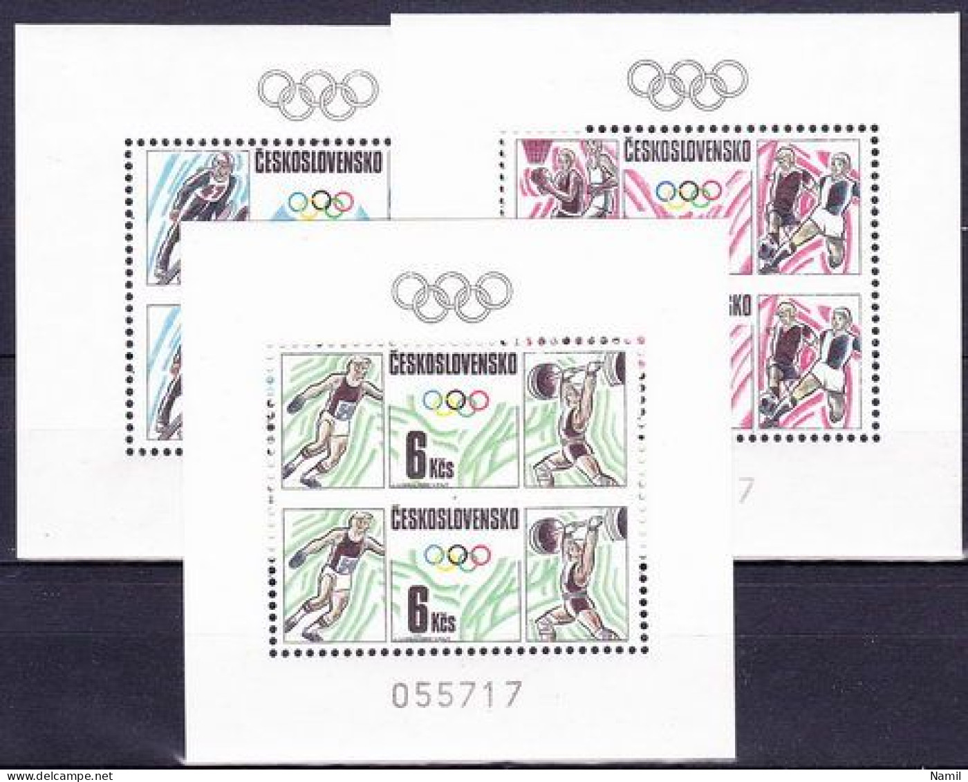 ** Tchécoslovaquie 1988 Mi 2941-3 - Bl.74-6 (Yv 2752-4 Les Feuillets), (MNH)** - Unused Stamps