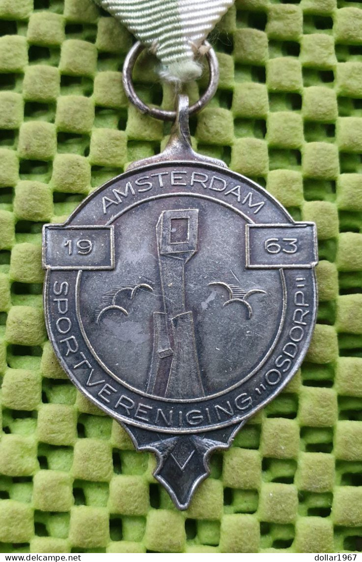 Medaile : Sportvereninging " Osdorp " Amsterdam 1963  . -  Original Foto  !!  Medallion  Dutch - Altri & Non Classificati