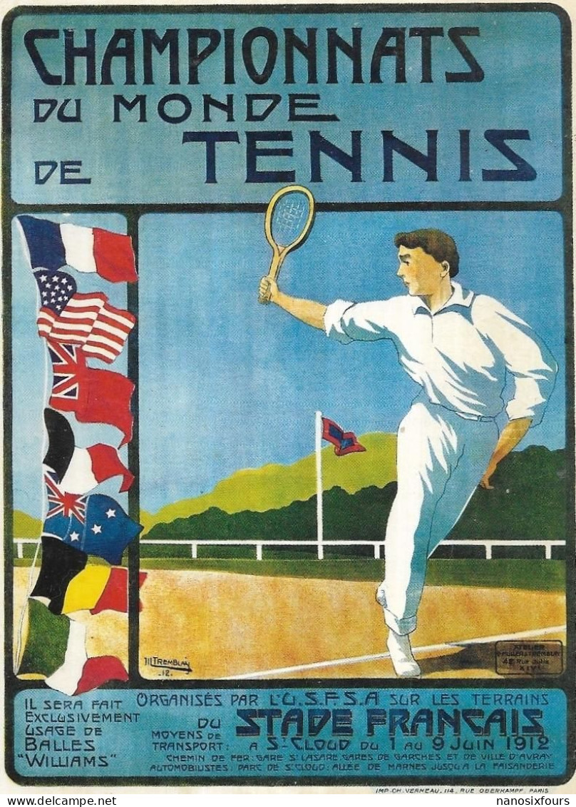 SPORTS.  CHAMPIONNATS DU MONDE DE TENNIS AU STADE FRANCAIS - Tenis