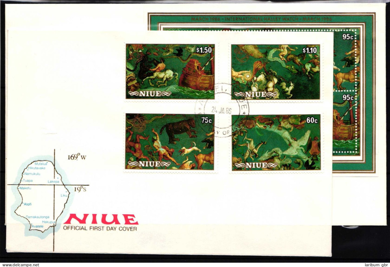 Niue 650-653 Und Block 99 Gestempelt Als FDC / Raumfahrt #HP144 - Niue