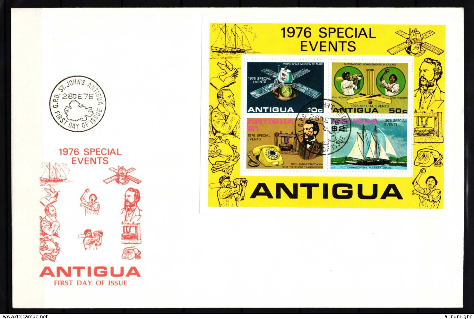 Antigua Barbuda Block 27 Gestempelt Als FDC / Raumfahrt #HP227 - Antigua Und Barbuda (1981-...)